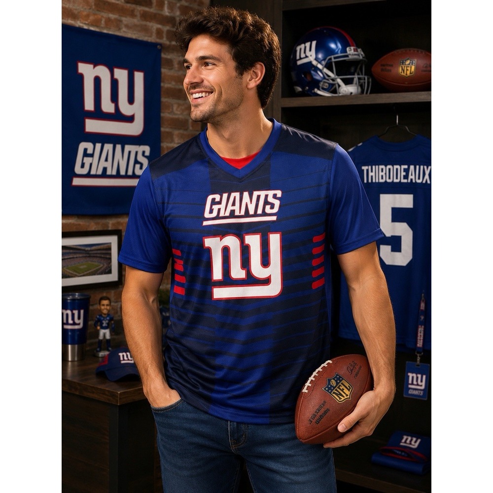 New York Giants NFL FLAG Reversible Jersey Blue Fanatics Size Tag Missing